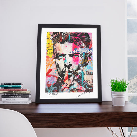 Feuille. David Bowie. pop Art. Art de rue.