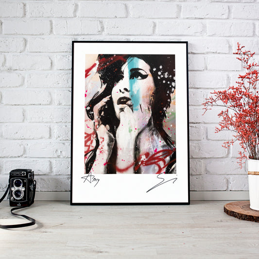 Feuille. Amy Winehouse. pop Art. Art de rue.